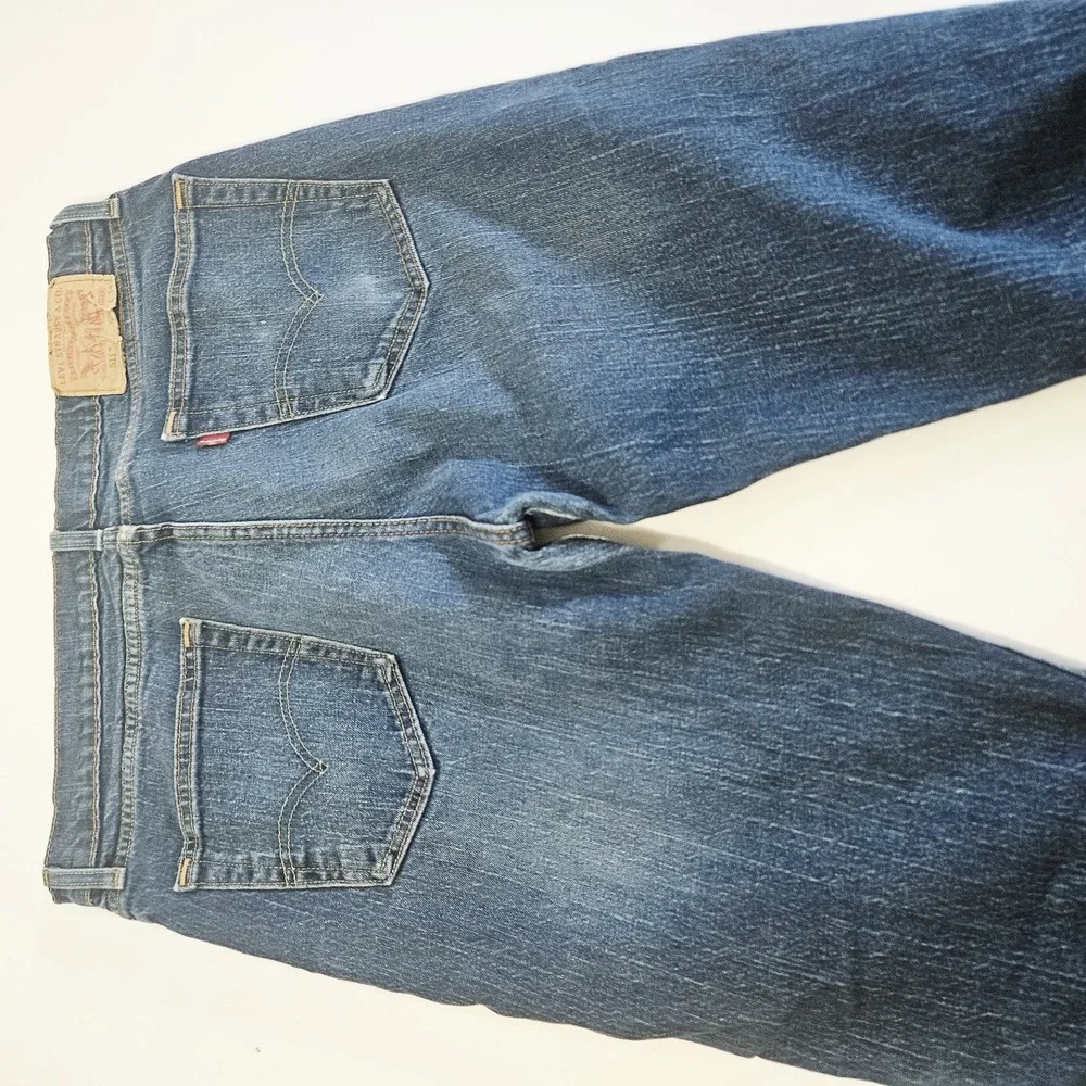 Levis 511 Skinny Fit Blue Jeans Men's Sz 36x32 Dark Wash Tapered Denim Pants